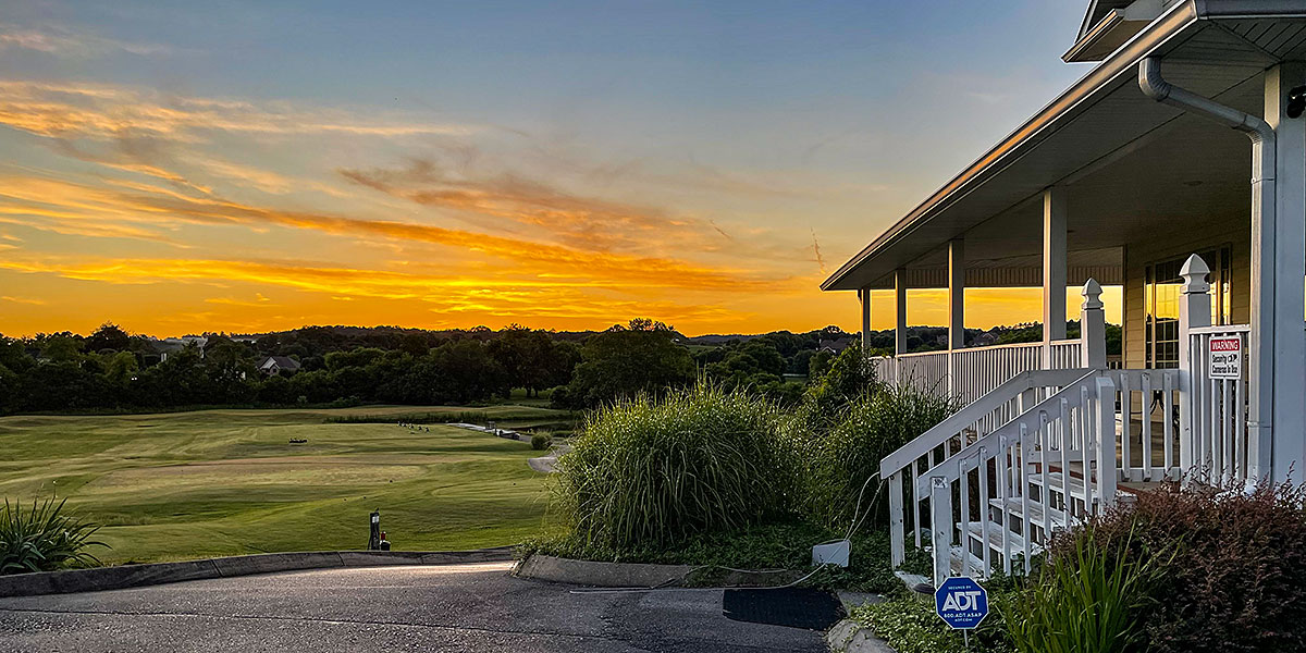 Creekside Golf Course with beautiful sunset